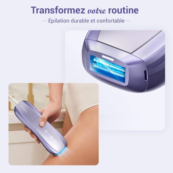 Appareil FlashSmooth pour épilation lumière pulsée à domicile, indolore et efficace